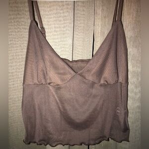 Brown Spaghetti Strap Top